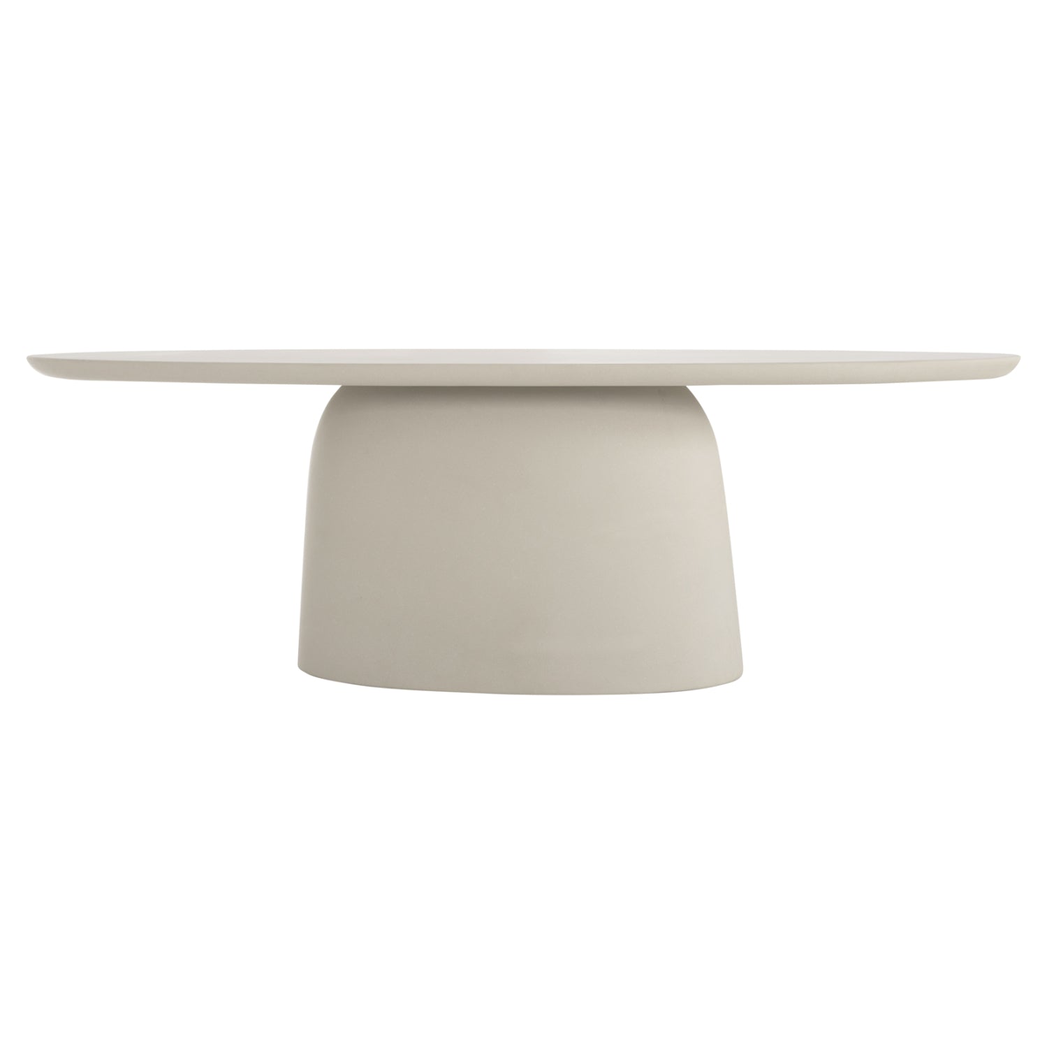 ΤΡΑΠΕΖΙ ΤΡΑΠΕΖΑΡΙΑΣ ΟΒΑΛ BRECCAN HM6577.02 ΜΠΕΖ FIBER CEMENT 240x100x75Υεκ. - Pakobazaar