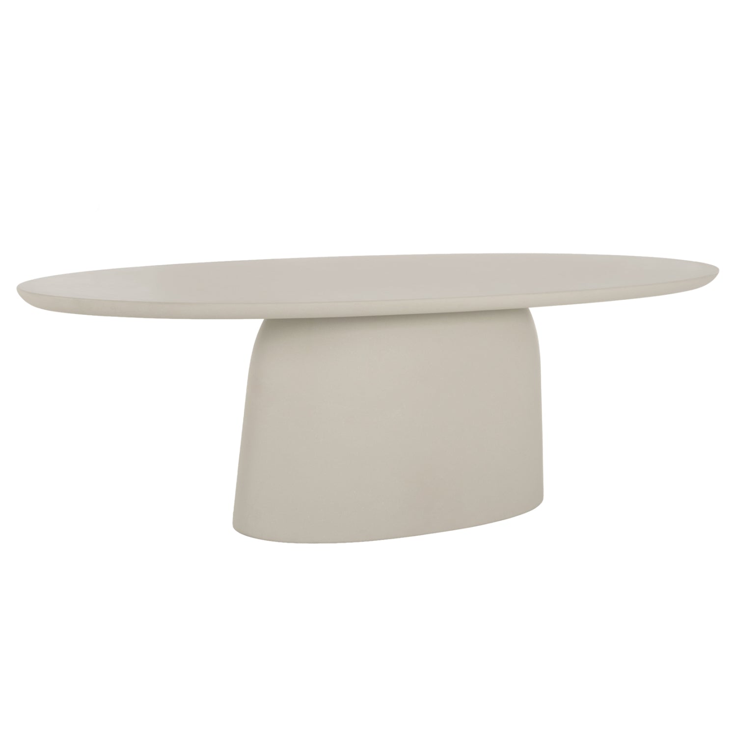 ΤΡΑΠΕΖΙ ΤΡΑΠΕΖΑΡΙΑΣ ΟΒΑΛ BRECCAN HM6577.02 ΜΠΕΖ FIBER CEMENT 240x100x75Υεκ. - Pakobazaar