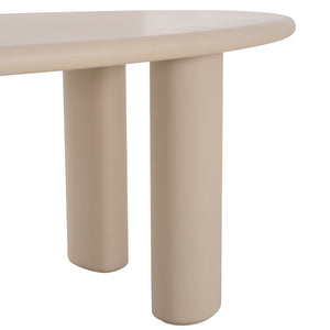 ΤΡΑΠΕΖΙ ΤΡΑΠΕΖΑΡΙΑΣ FIBER CEMENT ΟΒΑΛ VOLPE HM6599.02 ΜΠΕΖ 240x106x75Υεκ - Pakobazaar