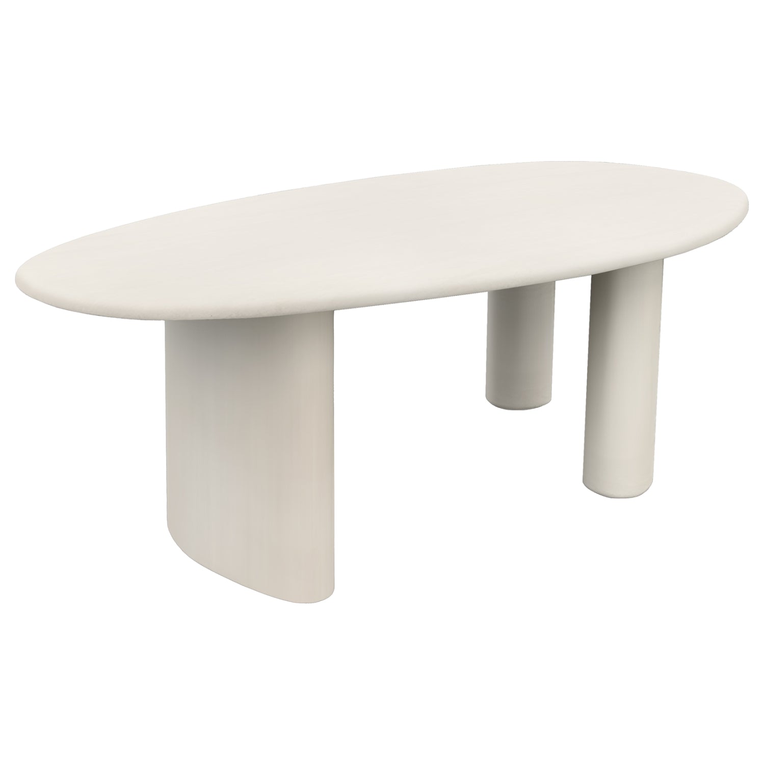 ΤΡΑΠΕΖΙ ΤΡΑΠΕΖΑΡΙΑΣ ΟΒΑΛ VOLPE HM6599.02 ΜΠΕΖ FIBER CEMENT 240x100x75Υεκ - Pakobazaar