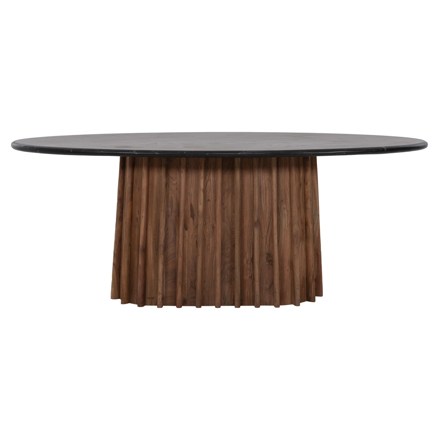 ΤΡΑΠΕΖΙ ΤΡΑΠΕΖΑΡΙΑΣ ΟΒΑΛ DRAXX HM9689 ΜΑΣΙΦ ΑΚΑΚΙΑ-ΜΑΥΡΟ ΜΑΡΜΑΡΟ 200x100x76Υεκ. - Pakobazaar