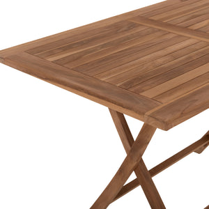 ΤΡΑΠΕΖΙ ΤΡΑΠΕΖΑΡΙΑΣ KENDALL ΠΤΥΣΣΟΜΕΝΟ HM9542 TEAK ΣΕ ΦΥΣΙΚΟ ΧΡΩΜΑ 120x80x75Yεκ. - Pakobazaar