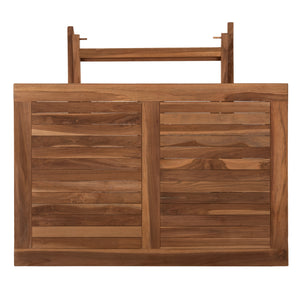 ΤΡΑΠΕΖΙ ΤΡΑΠΕΖΑΡΙΑΣ KENDALL ΠΤΥΣΣΟΜΕΝΟ HM9542 TEAK ΣΕ ΦΥΣΙΚΟ ΧΡΩΜΑ 120x80x75Yεκ. - Pakobazaar