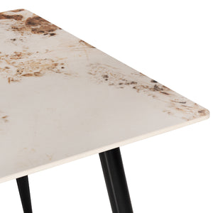 ΤΡΑΠΕΖΙ ΤΡΑΠΕΖΑΡΙΑΣ SINTERED STONE TOM HM8588.03 BROWN-WHITE MARBLE 160x90x76Y εκ. - Pakobazaar