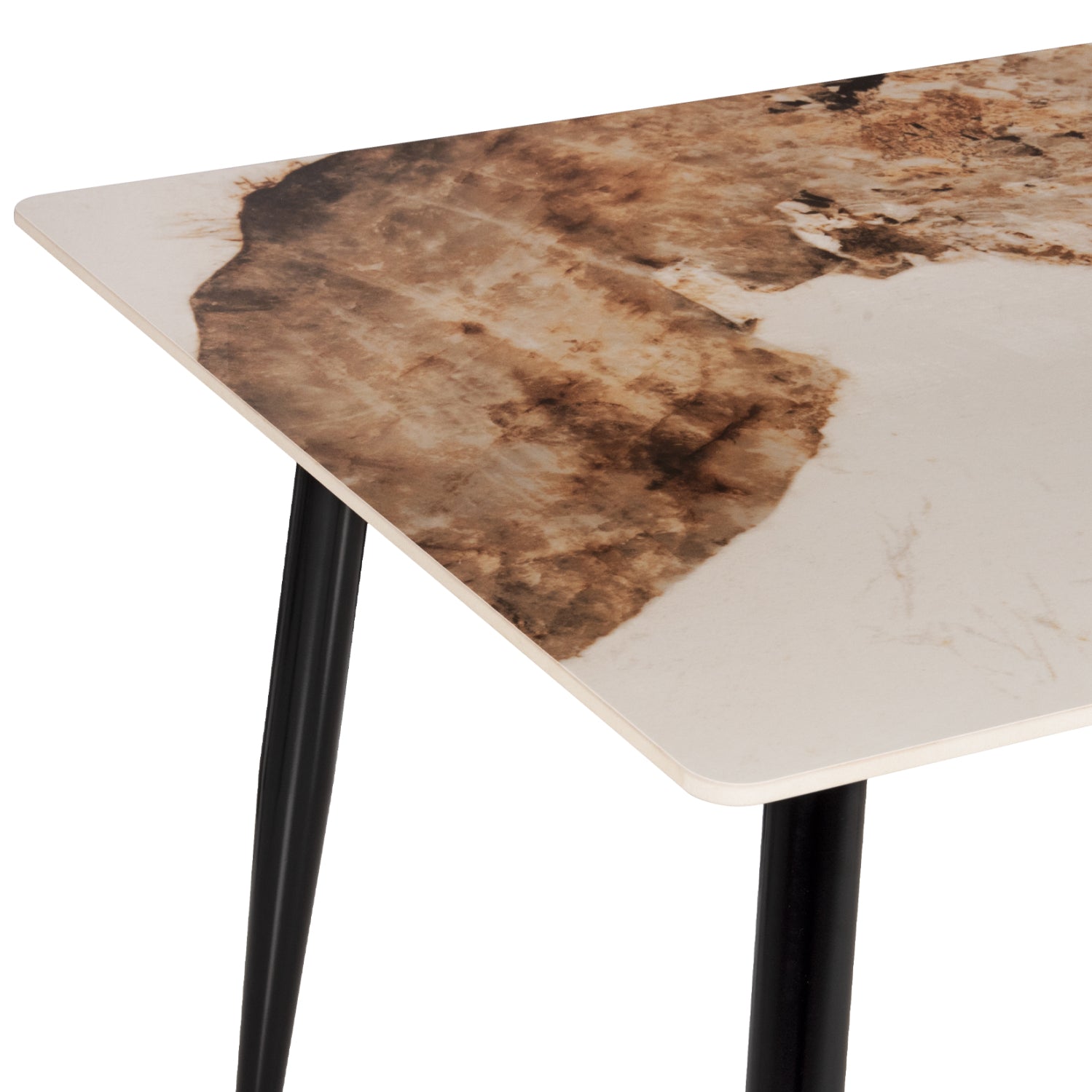 ΤΡΑΠΕΖΙ ΤΡΑΠΕΖΑΡΙΑΣ SINTERED STONE TOM HM8588.03 BROWN-WHITE MARBLE 160x90x76Y εκ. - Pakobazaar