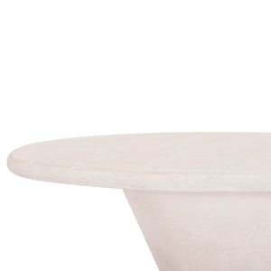 ΤΡΑΠΕΖΙ ΤΡΑΠΕΖΑΡΙΑΣ ΣΤΡΟΓΓΥΛΟ ΣΕΙΡΑ SANTORINI HM18055 MDF ΥΠΟΛΕΥΚΟ ΧΡΩΜΑ Φ77x76Υεκ. - Pakobazaar