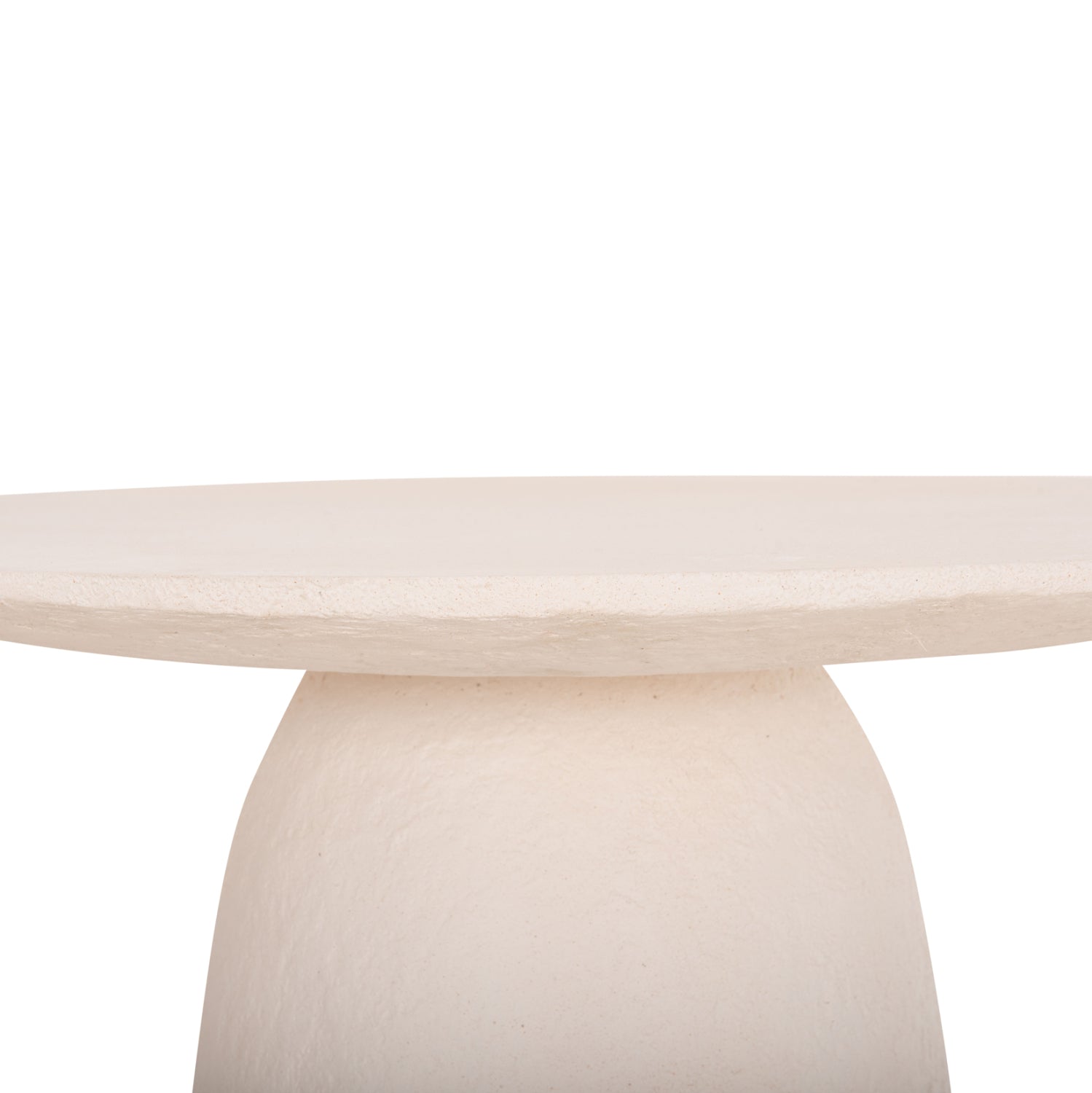 ΤΡΑΠΕΖΙ ΤΡΑΠΕΖΑΡΙΑΣ ΣΤΡΟΓΓΥΛΟ SEPPO HM18154.02 FIBER CEMENT ΛΕΥΚΟ--Φ119,5x75,5Υεκ. - Pakobazaar