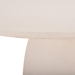 ΤΡΑΠΕΖΙ ΤΡΑΠΕΖΑΡΙΑΣ ΣΤΡΟΓΓΥΛΟ SEPPO HM18154.02 FIBER CEMENT ΛΕΥΚΟ--Φ119,5x75,5Υεκ. - Pakobazaar