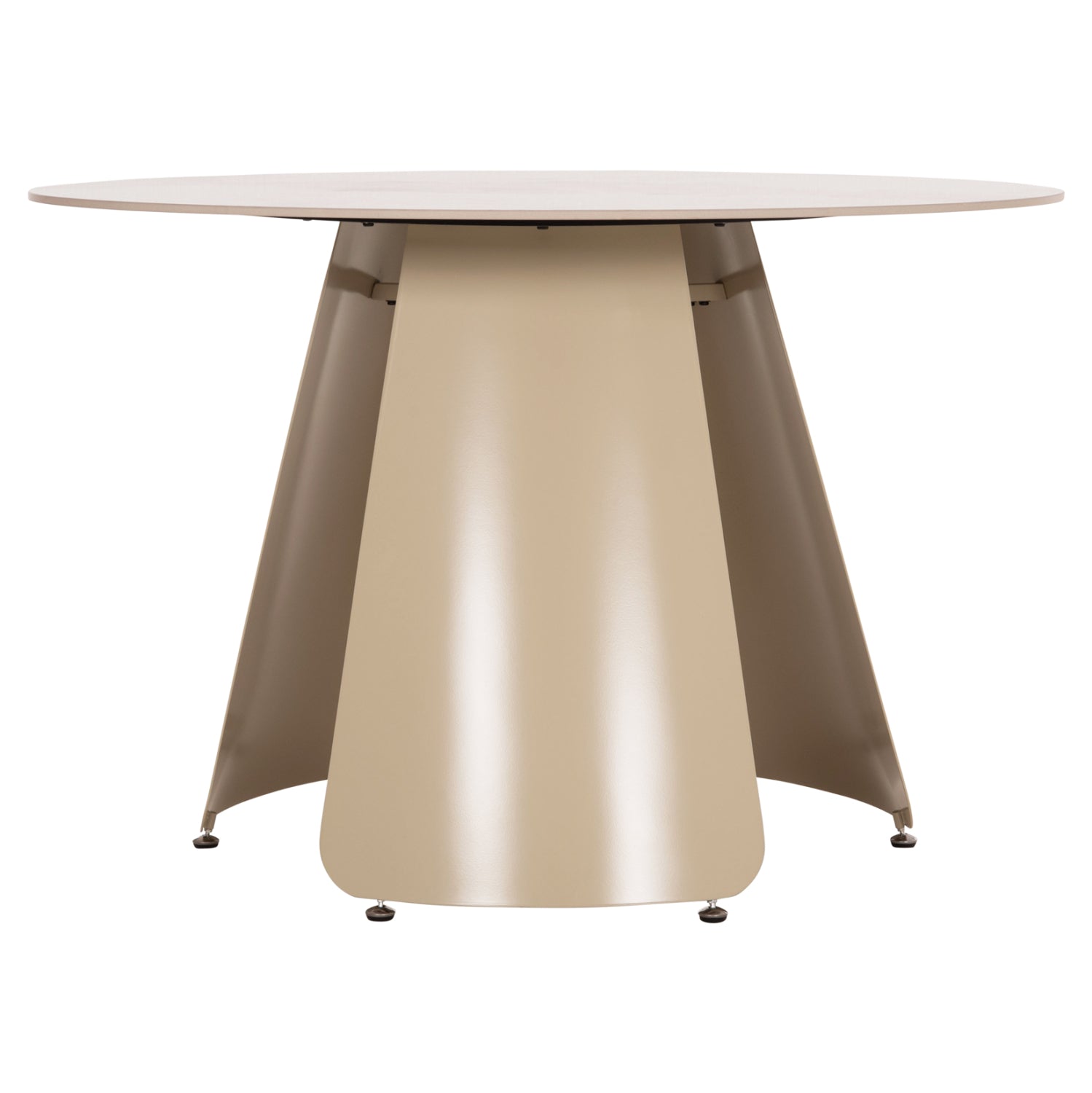 ΤΡΑΠΕΖΙ ΤΡΑΠΕΖΑΡΙΑΣ ΣΤΡΟΓΓΥΛΟ SEDAR HM18326 ΚΕΡΑΜΙΚΟ TOP--ΚΡΕΜ ΜΕΤΑΛ.ΠΟΔΙΑ Φ120x78Υ - Pakobazaar