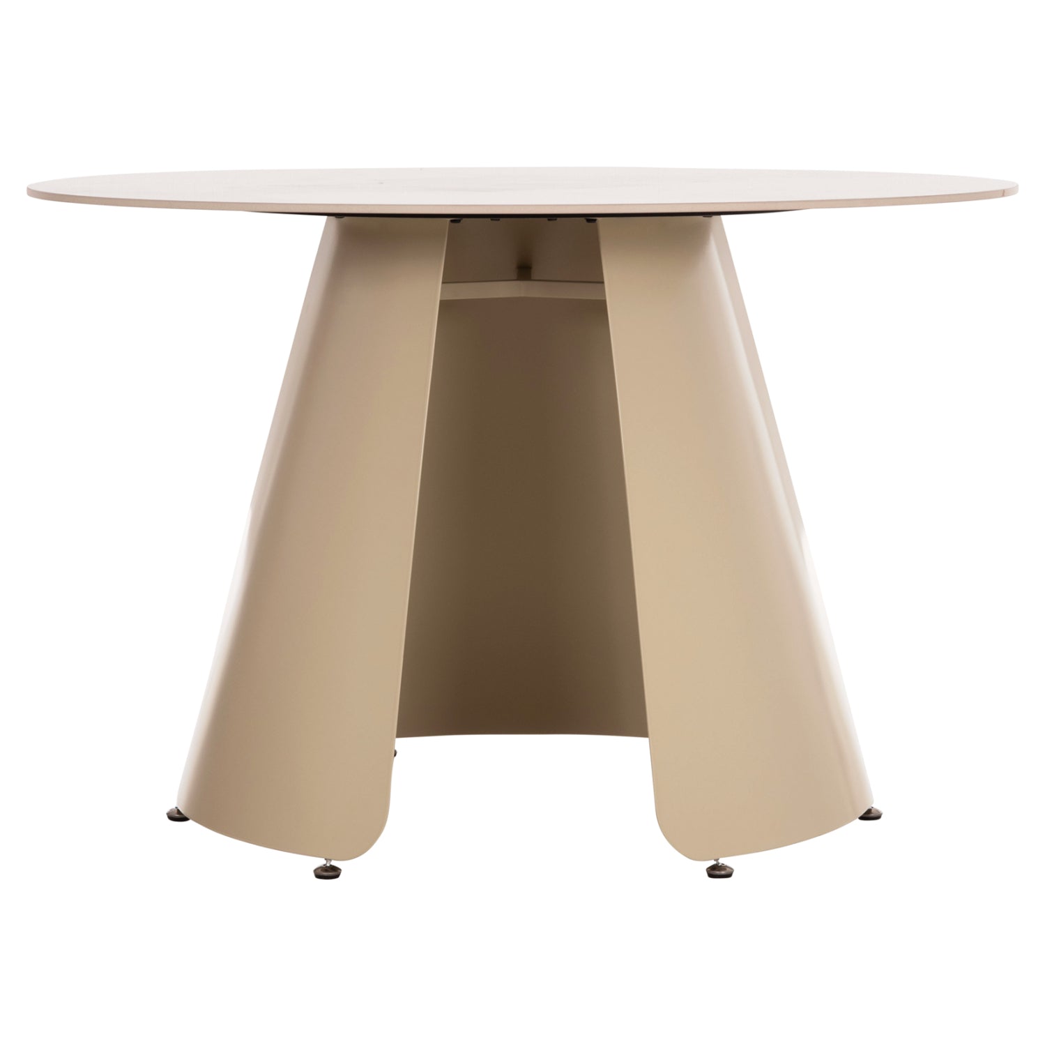 ΤΡΑΠΕΖΙ ΤΡΑΠΕΖΑΡΙΑΣ ΣΤΡΟΓΓΥΛΟ SEDAR HM18326 ΚΕΡΑΜΙΚΟ TOP--ΚΡΕΜ ΜΕΤΑΛ.ΠΟΔΙΑ Φ120x78Υ - Pakobazaar