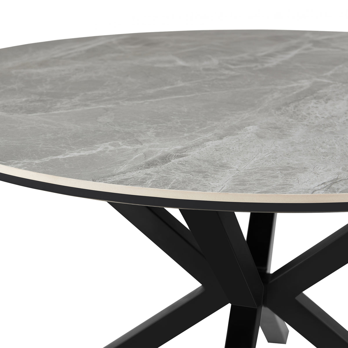 ΤΡΑΠΕΖΙ ΤΡΑΠΕΖΑΡΙΑΣ ΣΤΡΟΓΓΥΛΟ ERAGON HM18460.03 SINT. STONE ΣΕ ΓΚΡΙ ΜΑΡΜΑΡΟ Φ120x75Υεκ - Pakobazaar