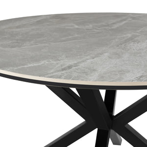 ΤΡΑΠΕΖΙ ΤΡΑΠΕΖΑΡΙΑΣ ΣΤΡΟΓΓΥΛΟ ERAGON HM18460.03 SINT. STONE ΣΕ ΓΚΡΙ ΜΑΡΜΑΡΟ Φ120x75Υεκ - Pakobazaar