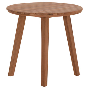 TΡΑΠΕΖΙ ΤΡΑΠΕΖΑΡΙΑΣ ΣΤΡΟΓΓΥΛΟ DANTE HM6379 ΞΥΛΟ TEAK Φ80x75Υεκ. - Pakobazaar
