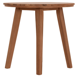 TΡΑΠΕΖΙ ΤΡΑΠΕΖΑΡΙΑΣ ΣΤΡΟΓΓΥΛΟ DANTE HM6379 ΞΥΛΟ TEAK Φ80x75Υεκ. - Pakobazaar