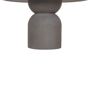 ΤΡΑΠΕΖΙ ΤΡΑΠΕΖΑΡΙΑΣ ΣΤΡΟΓΓΥΛΟ KAZVIN HM6582.01 ΓΚΡΙ FIBER CEMENT Φ130x73Υεκ - Pakobazaar