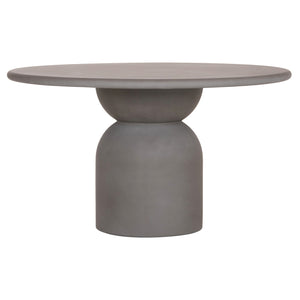ΤΡΑΠΕΖΙ ΤΡΑΠΕΖΑΡΙΑΣ ΣΤΡΟΓΓΥΛΟ KAZVIN HM6582.01 ΓΚΡΙ FIBER CEMENT Φ130x73Υεκ - Pakobazaar