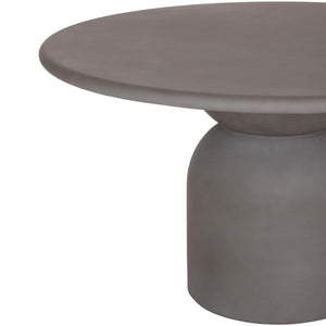 ΤΡΑΠΕΖΙ ΤΡΑΠΕΖΑΡΙΑΣ ΣΤΡΟΓΓΥΛΟ KAZVIN HM6582.01 ΓΚΡΙ FIBER CEMENT Φ130x73Υεκ - Pakobazaar