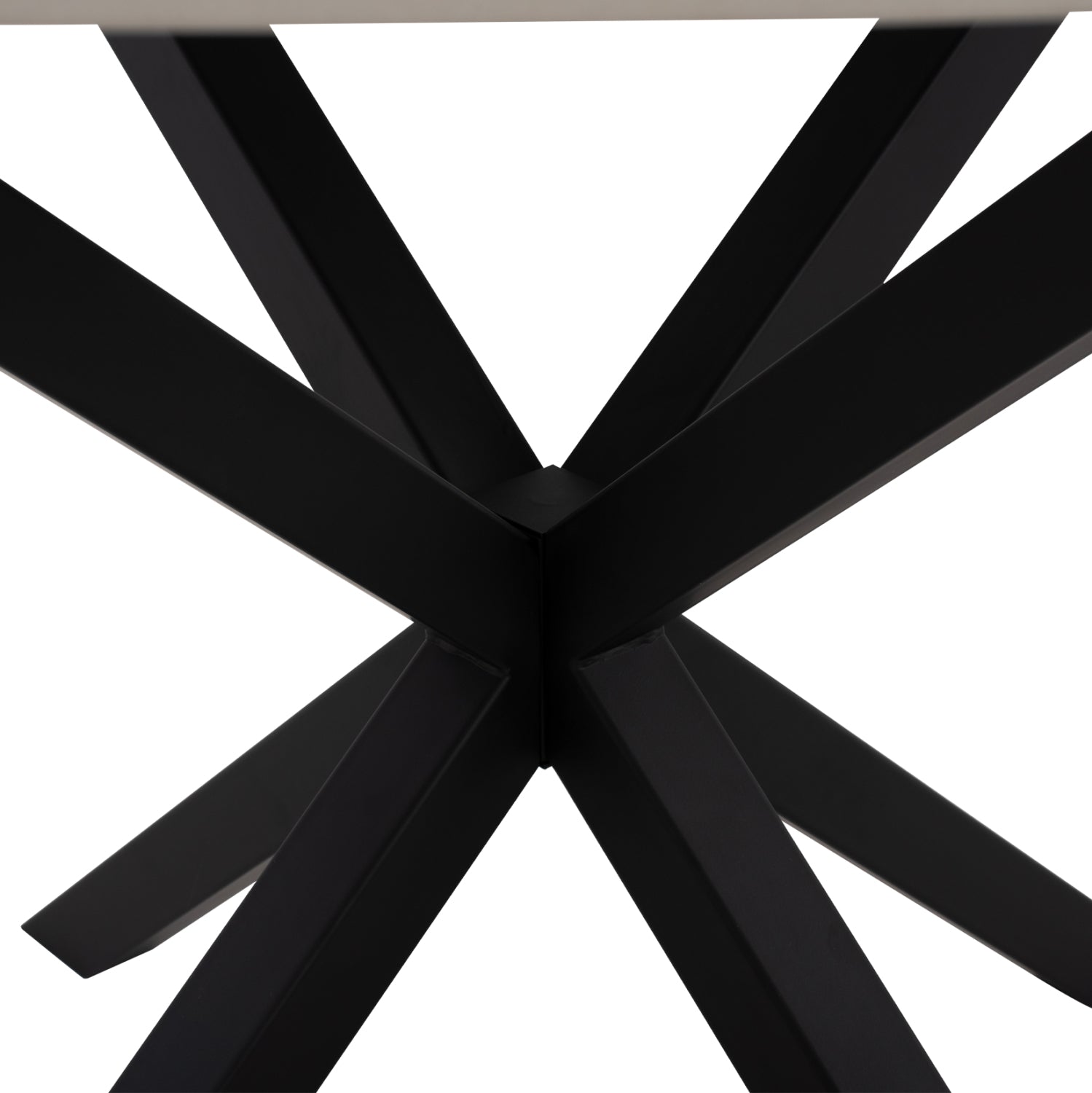 ΤΡΑΠΕΖΙ ΤΡΑΠΕΖΑΡΙΑΣ ΣΤΡΟΓΓΥΛΟ SYNTEC HM9309.02 SINTERED STONE ΛΕΥΚΟ ΜΕΤΑΛ.ΠΟΔΙΑ Φ115x75Y εκ. - Pakobazaar