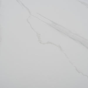 ΤΡΑΠΕΖΙ ΤΡΑΠΕΖΑΡΙΑΣ ΣΤΡΟΓΓΥΛΟ SYNTEC HM9309.02 SINTERED STONE ΛΕΥΚΟ ΜΕΤΑΛ.ΠΟΔΙΑ Φ115x75Y εκ. - Pakobazaar