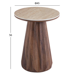 ΤΡΑΠΕΖΙΑ ΣΑΛΟΝΙΟΥ 2ΤΜΧ WALDEN HM12108 ΚΕΡΑΜΙΚΑ TOP--MDF ΒΑΣΕΙΣ Φ80+Φ46εκ. - Pakobazaar