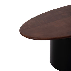 ΤΡΑΠΕΖΙA ΣΑΛΟΝΙΟΥ 3ΤΜΧ PEBBLES HM18004 MANGO TOP-ΜΕΤΑΛΛΙΚΕΣ ΜΑΥΡΕΣ ΒΑΣΕΙΣ - Pakobazaar