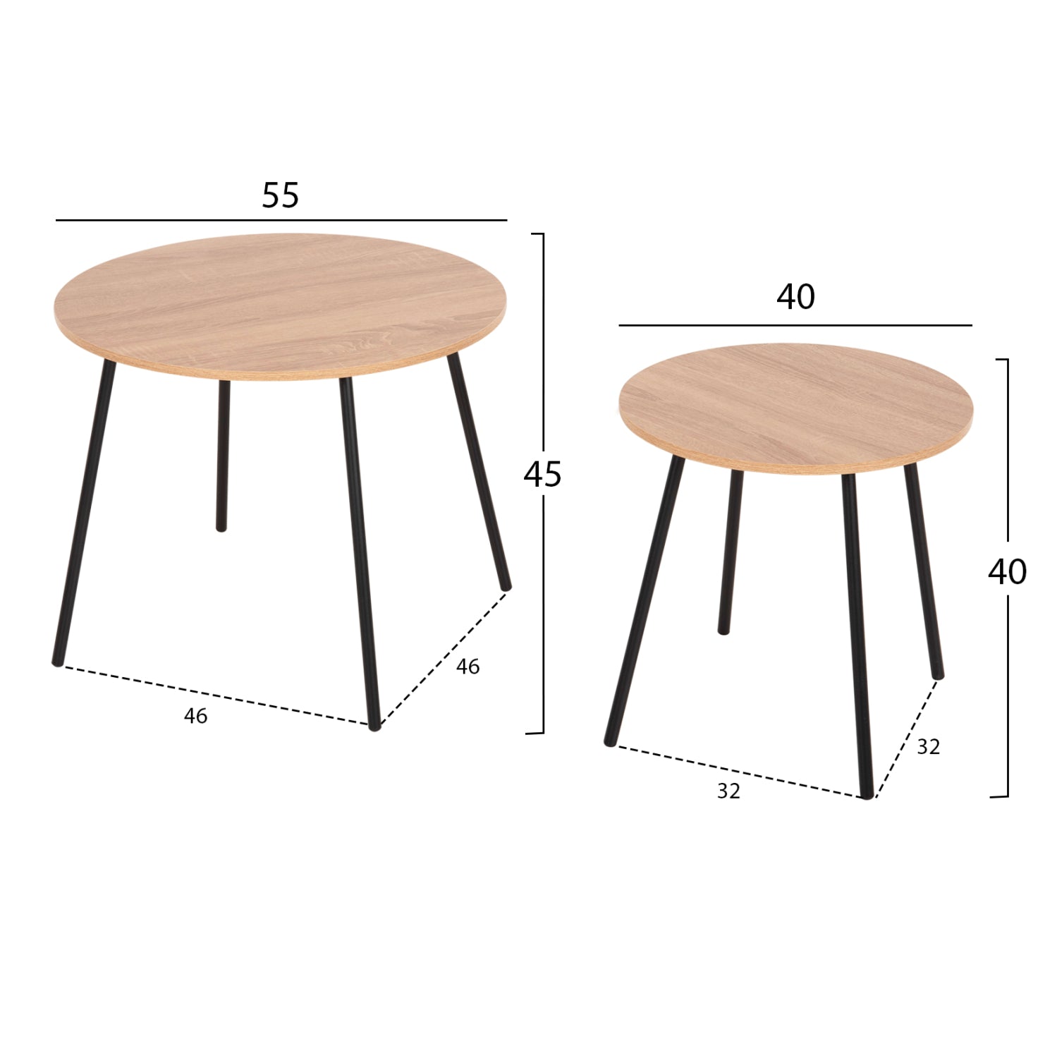 ΤΡΑΠΕΖΙΑ ΣΑΛΟΝΙΟΥ ΣΤΡΟΓΓΥΛΑ 2ΤΜΧ CUPPER HM9878.01 ΜΕΛΑΜΙΝΗ ΣΟΝΑΜΑ-ΜΑΥΡΟ ΜΕΤΑΛΛΟ - Pakobazaar