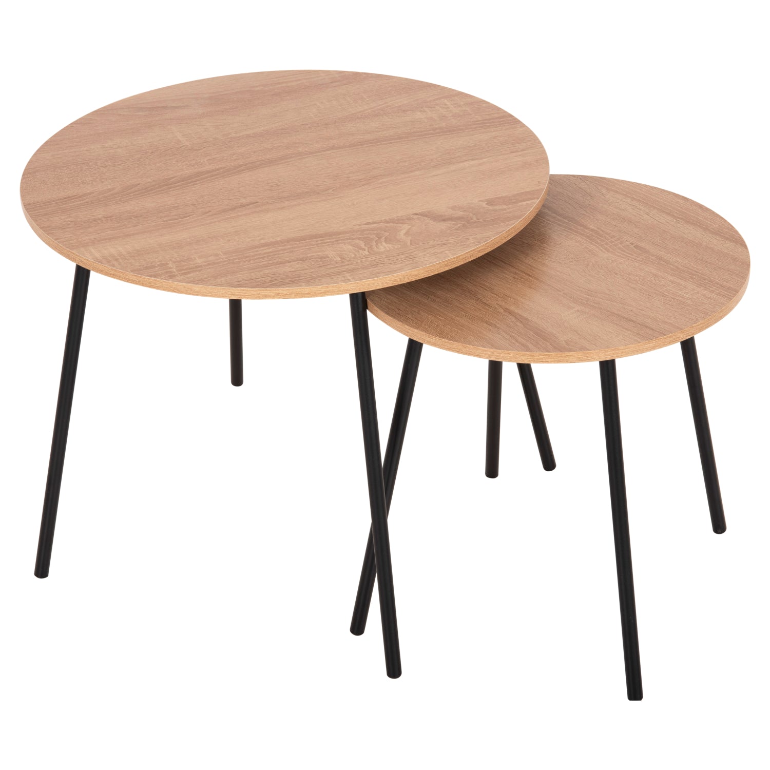 ΤΡΑΠΕΖΙΑ ΣΑΛΟΝΙΟΥ ΣΤΡΟΓΓΥΛΑ 2ΤΜΧ CUPPER HM9878.01 ΜΕΛΑΜΙΝΗ ΣΟΝΑΜΑ-ΜΑΥΡΟ ΜΕΤΑΛΛΟ - Pakobazaar