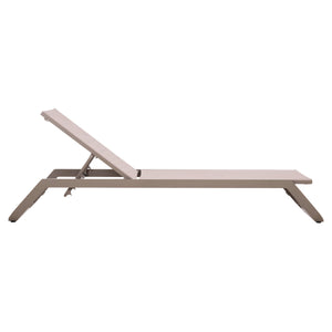 ΞΑΠΛΩΣΤΡΑ ΑΛΟΥΜΙΝΙΟΥ MARIMAR HM6562.03 ΣΚΕΛΕΤΟΣ TAUPE & TEXTILENE ΜΠΕΖ 220x67.5x31.5Υεκ - Pakobazaar