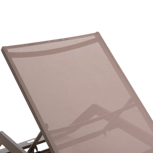 ΞΑΠΛΩΣΤΡΑ ΑΛΟΥΜΙΝΙΟΥ MARIMAR HM6562.03 ΣΚΕΛΕΤΟΣ TAUPE & TEXTILENE ΜΠΕΖ 220x67.5x31.5Υεκ - Pakobazaar