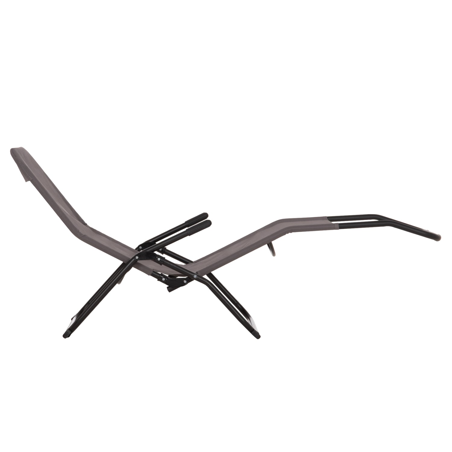 ΞΑΠΛΩΣΤΡΑ ΚΟΥΝΙΣΤΗ SWINGSAND HM6553.01 ΓΚΡΙ TEXTILENE--ΜΑΥΡΟ ΜΕΤΑΛΛΟ 143x60x94Υεκ - Pakobazaar