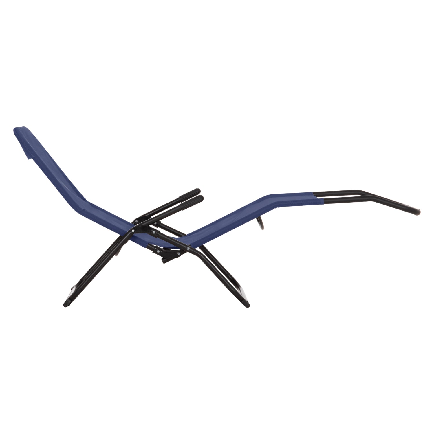 ΞΑΠΛΩΣΤΡΑ ΚΟΥΝΙΣΤΗ SWINGSAND HM6553.05 ΜΠΛΕ TEXTILENE--ΜΑΥΡΟ ΜΕΤΑΛΛΟ 143x60x94Υεκ - Pakobazaar