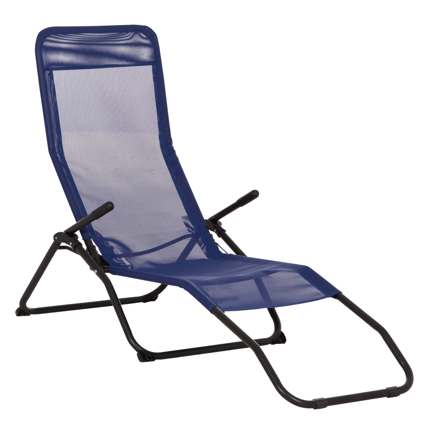 ΞΑΠΛΩΣΤΡΑ ΚΟΥΝΙΣΤΗ SWINGSAND HM6553.05 ΜΠΛΕ TEXTILENE--ΜΑΥΡΟ ΜΕΤΑΛΛΟ 143x60x94Υεκ - Pakobazaar