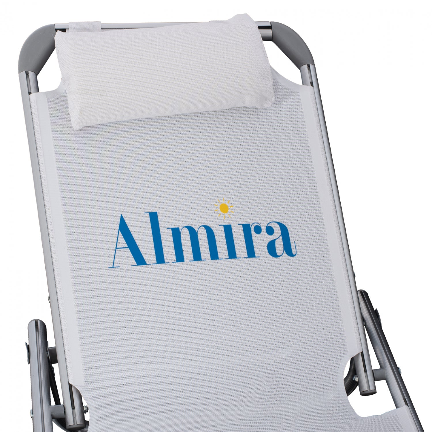 ΞΑΠΛΩΣΤΡΑ ΠΑΡΑΛΙΑΣ ALMIRA HM5054.03 ΒΑΡΕΩΣ ΤΥΠΟΥ ΛΕΥΚΗ ΑΛΟΥΜΙΝΙΟΥ 188x58x31-81 cm. - Pakobazaar