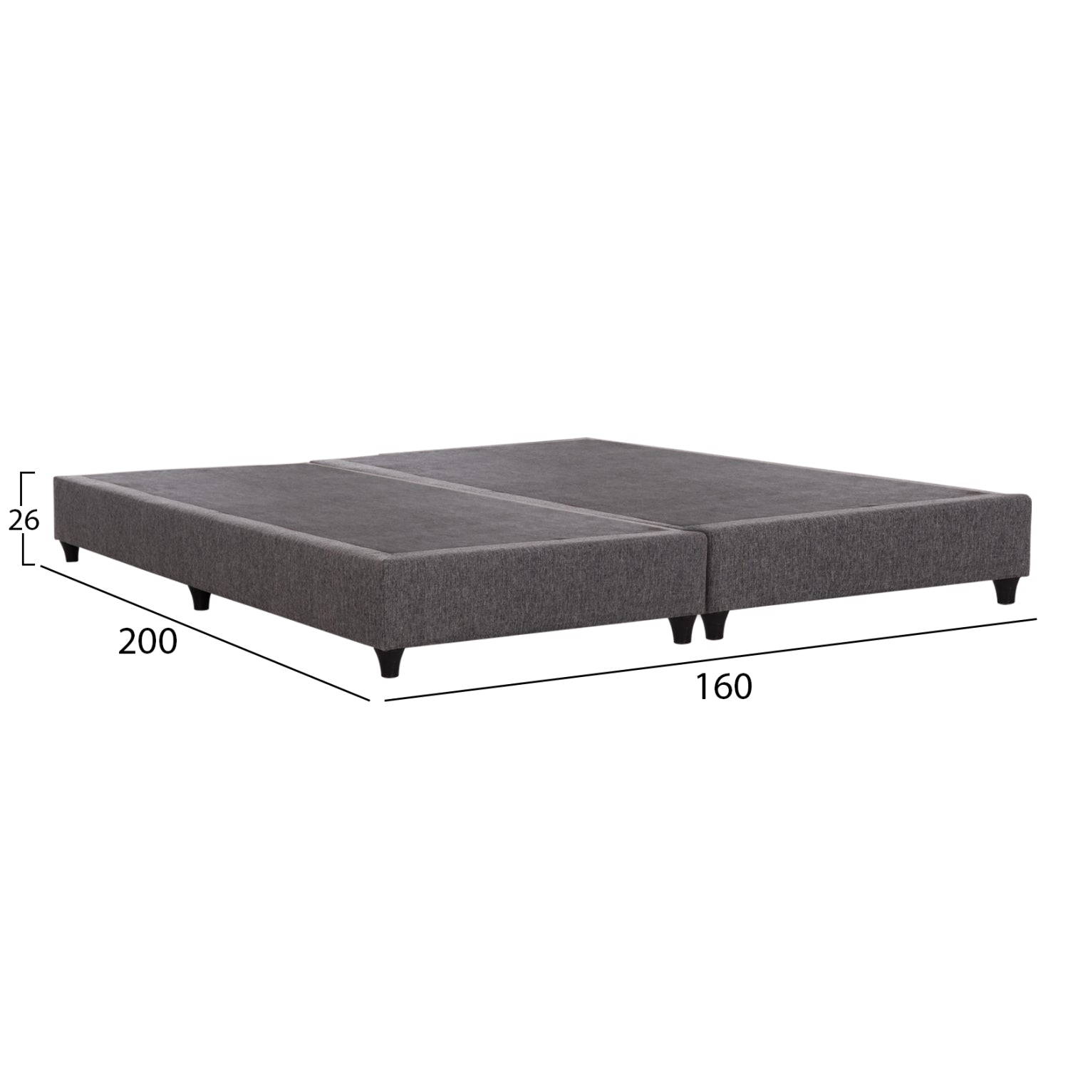 ΥΠΟΣΤΡΩΜΑ/ΚΡΕΒΑΤΙ KING-SIZE SIGGY HM21218 ΓΚΡΙ ΥΦΑΣΜΑ--ΓΙΑ 180x200εκ. - Pakobazaar