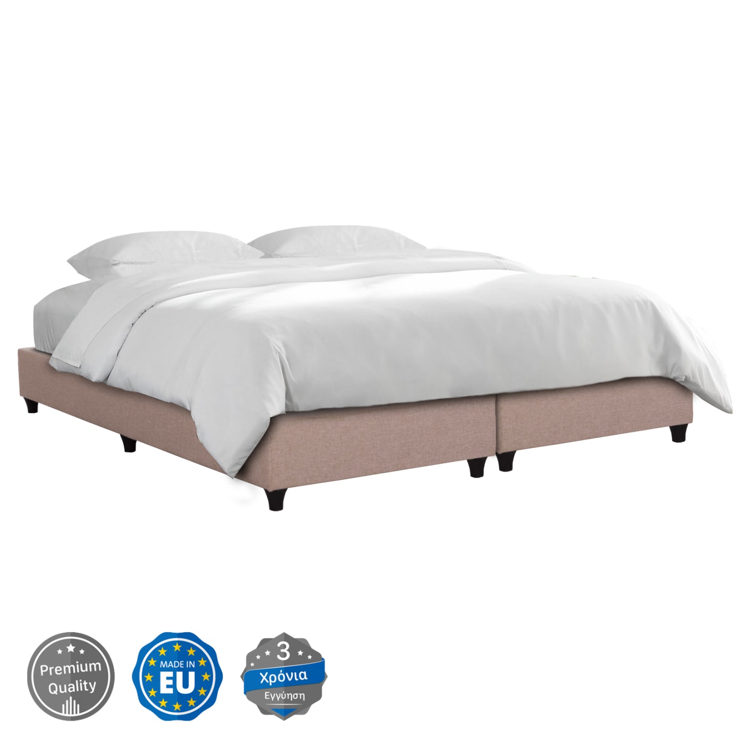 ΥΠΟΣΤΡΩΜΑ/ΚΡΕΒΑΤΙ KING-SIZE SIGGY HM21218.01 ΜΠΕΖ ΥΦΑΣΜΑ--ΓΙΑ 180x200εκ. - Pakobazaar