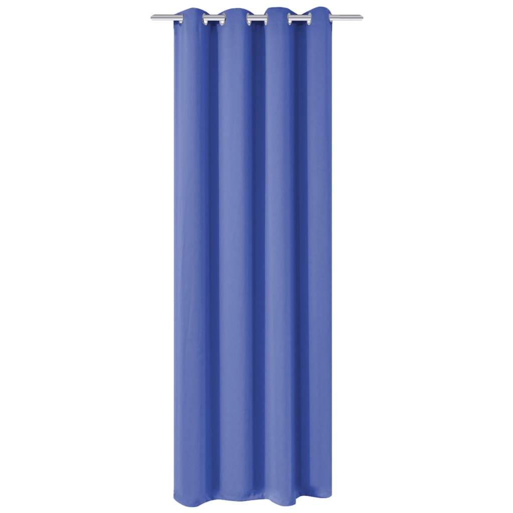 Blackout Curtain with Metal Eyelets 270x245 cm Blue
