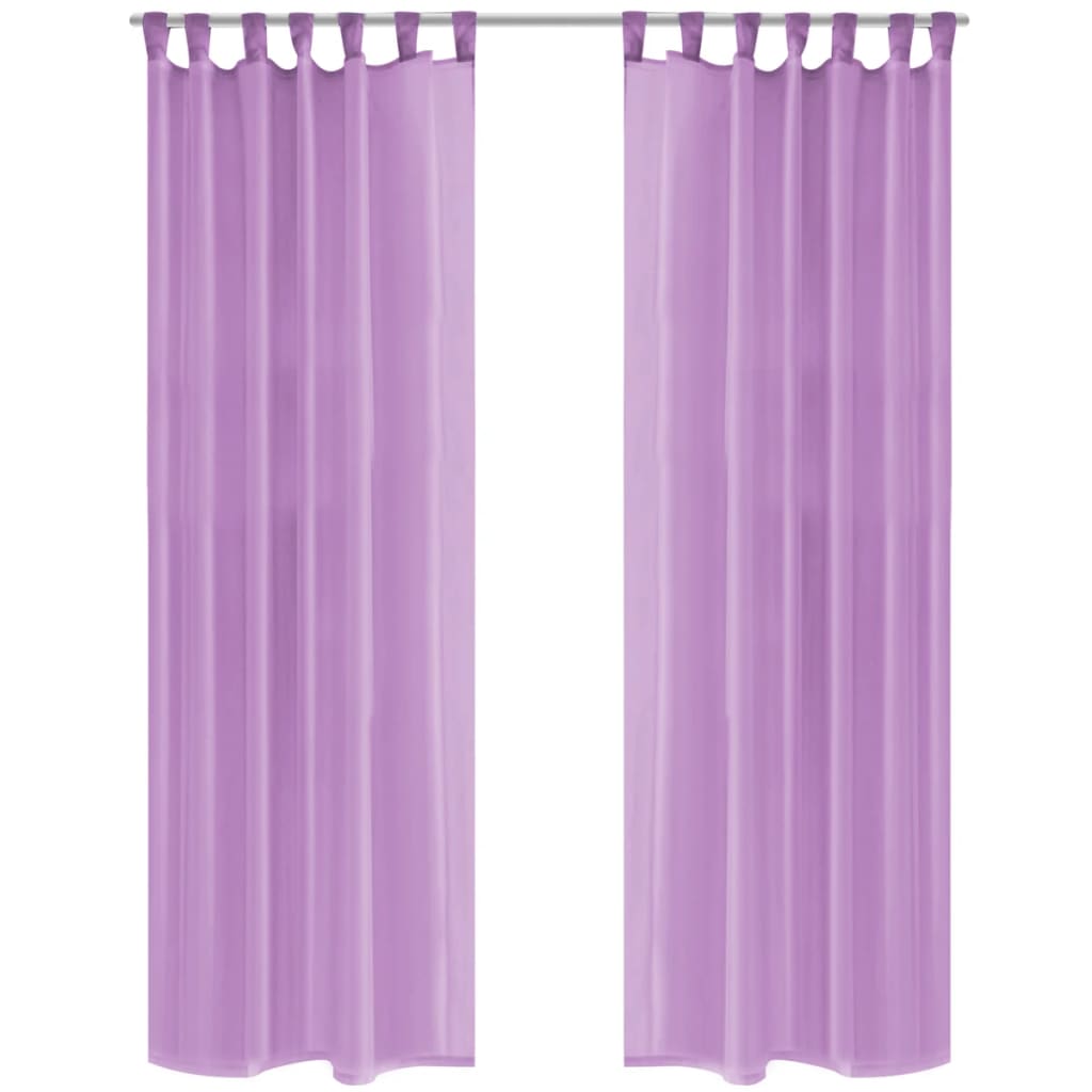 Voile Curtains 2 pcs 140x225 cm Lilac
