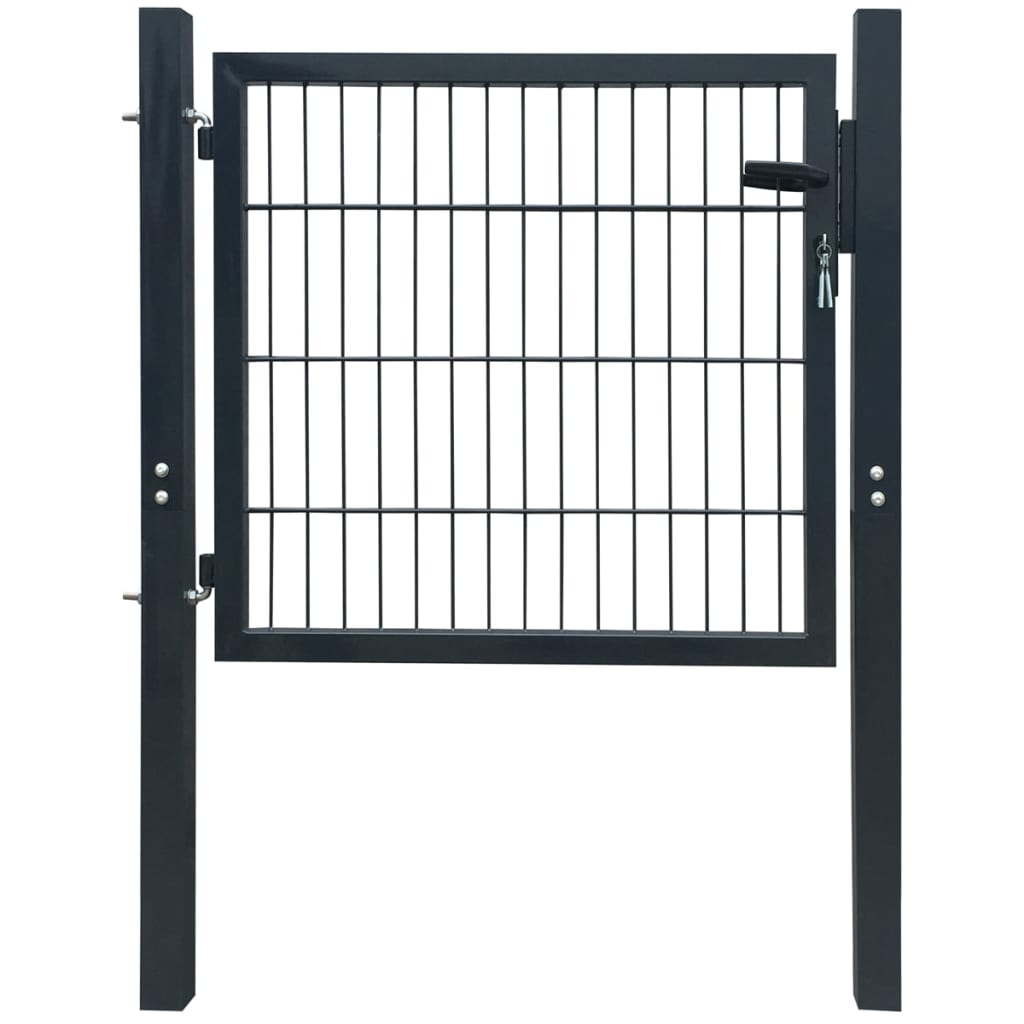 2D Fence Gate (Single) Anthracite Grey 106 x 130 cm