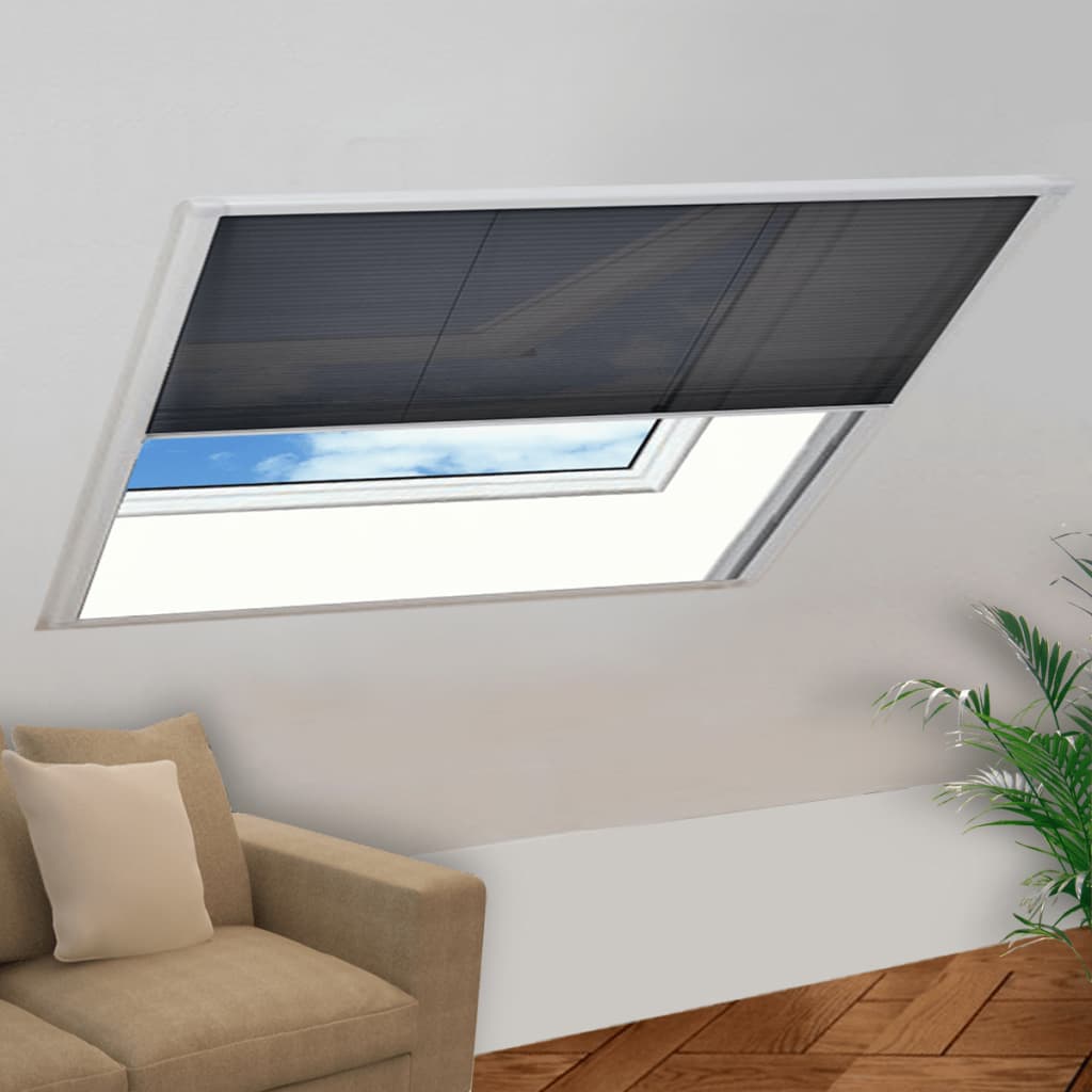 Plisse Insect Screen for Windows Aluminium 130x100 cm