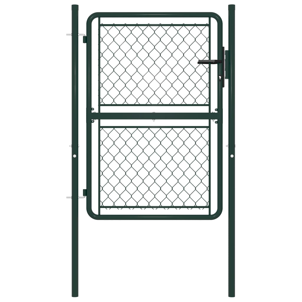 Garden Gate Steel 100x125 cm Green