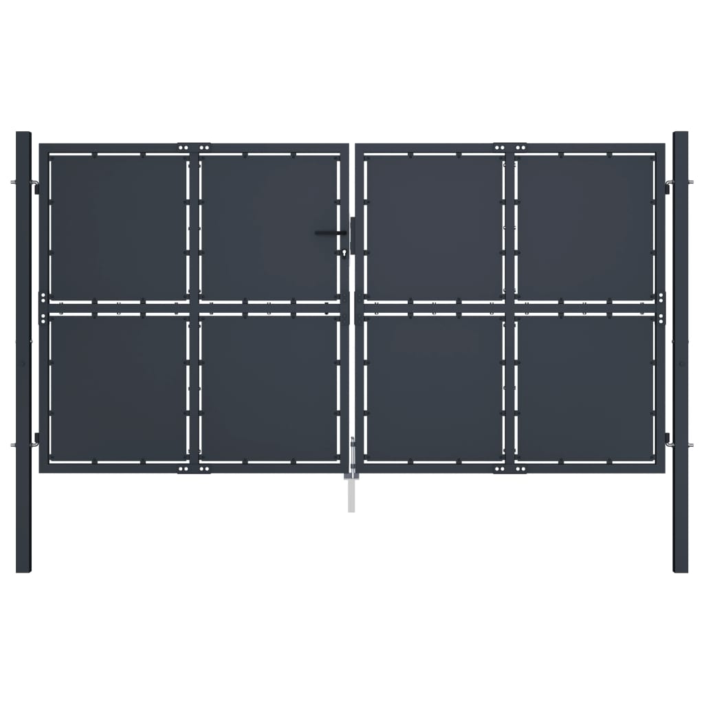 Garden Gate Steel 300x200 cm Anthracite