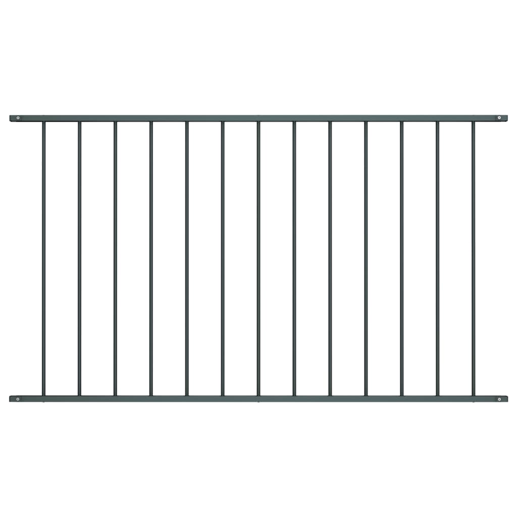 Fence Panel Powder-coated Steel 1.7x0.75 m Anthracite