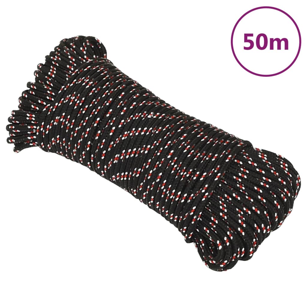 Boat Rope Black 3 mm 50 m Polypropylene
