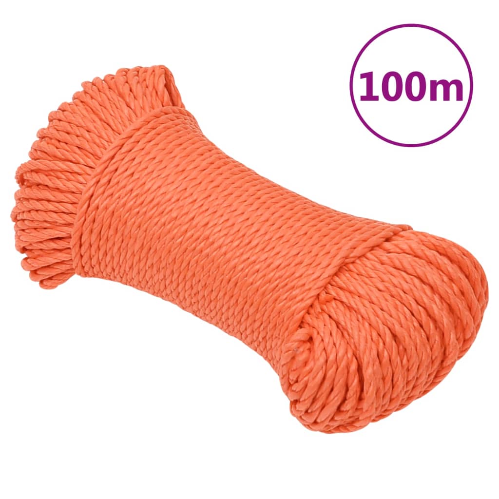 Work Rope Orange 6 mm 100 m Polypropylene