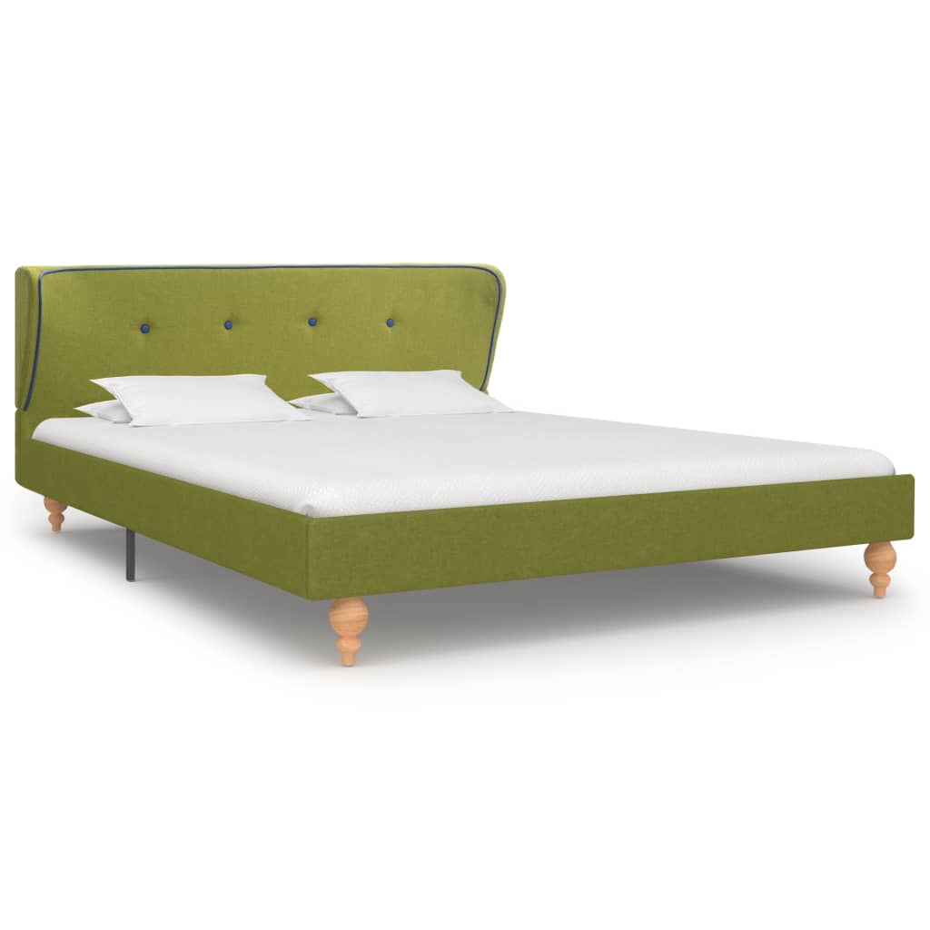 Bettgestell Stoff Grün 135x190 cm