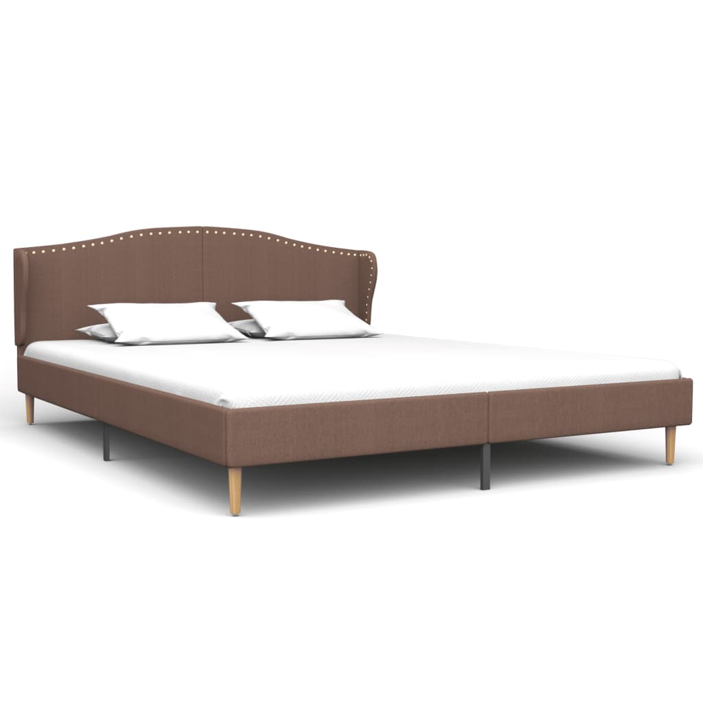 Bettgestell Stoff Braun 150x200 cm