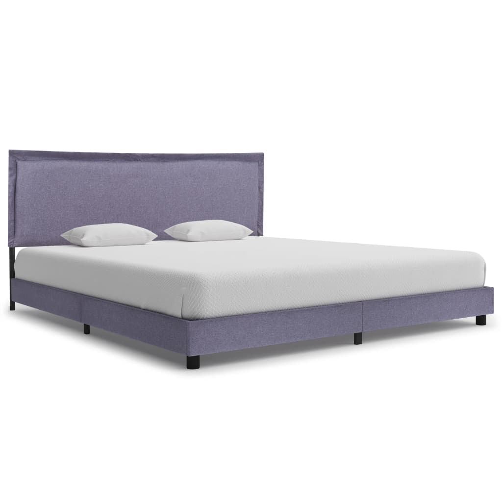 Bed Frame without Mattress Light Grey Fabric 150x200 cm King Size