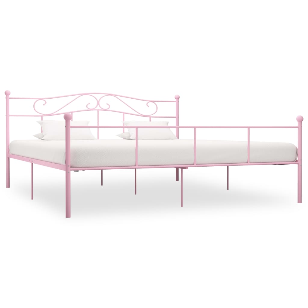 Bettgestell Rosa Metall 200×200 cm
