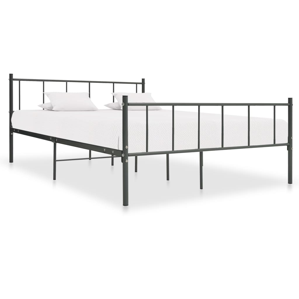 Bettgestell Grau Metall 180×200 cm