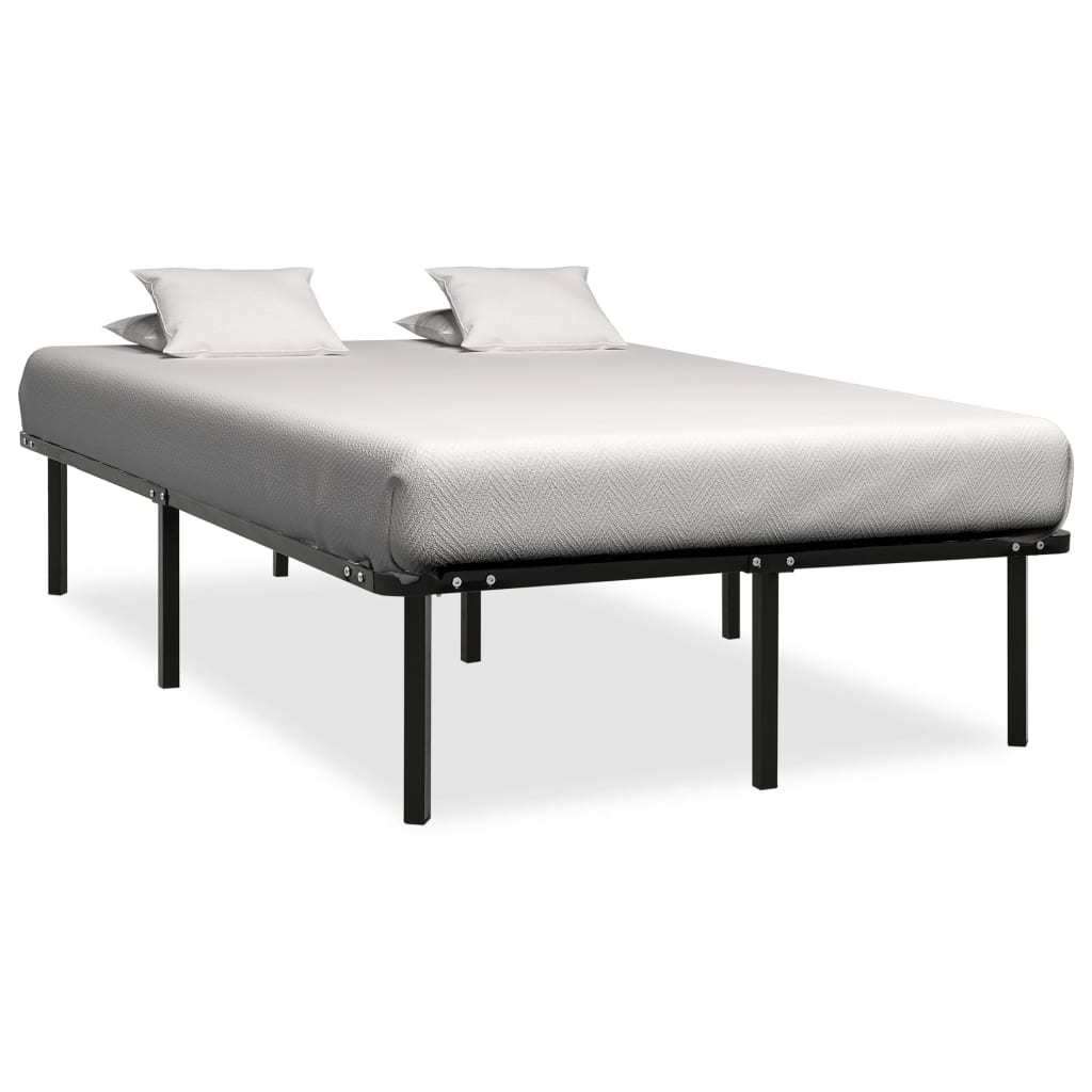 Bettgestell Schwarz Metall 200×200 cm